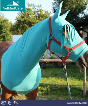 VetMedCare horse bonnet with forehead fringes