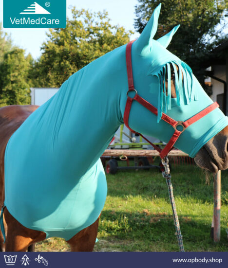 VetMedCare horse bonnet with forehead fringes